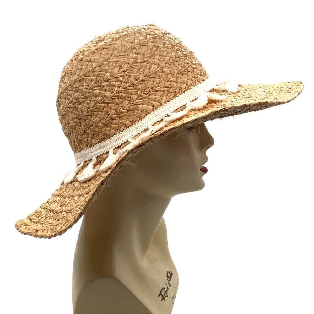 Pool to Party Straw Sun Hat by Subtle Luxury OS Tassel Coastal Beach Summer